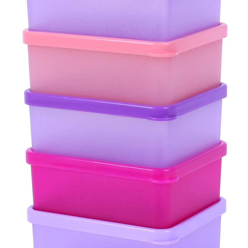 Set Recipiente Patrate Candy 220 ml ( 5 buc)