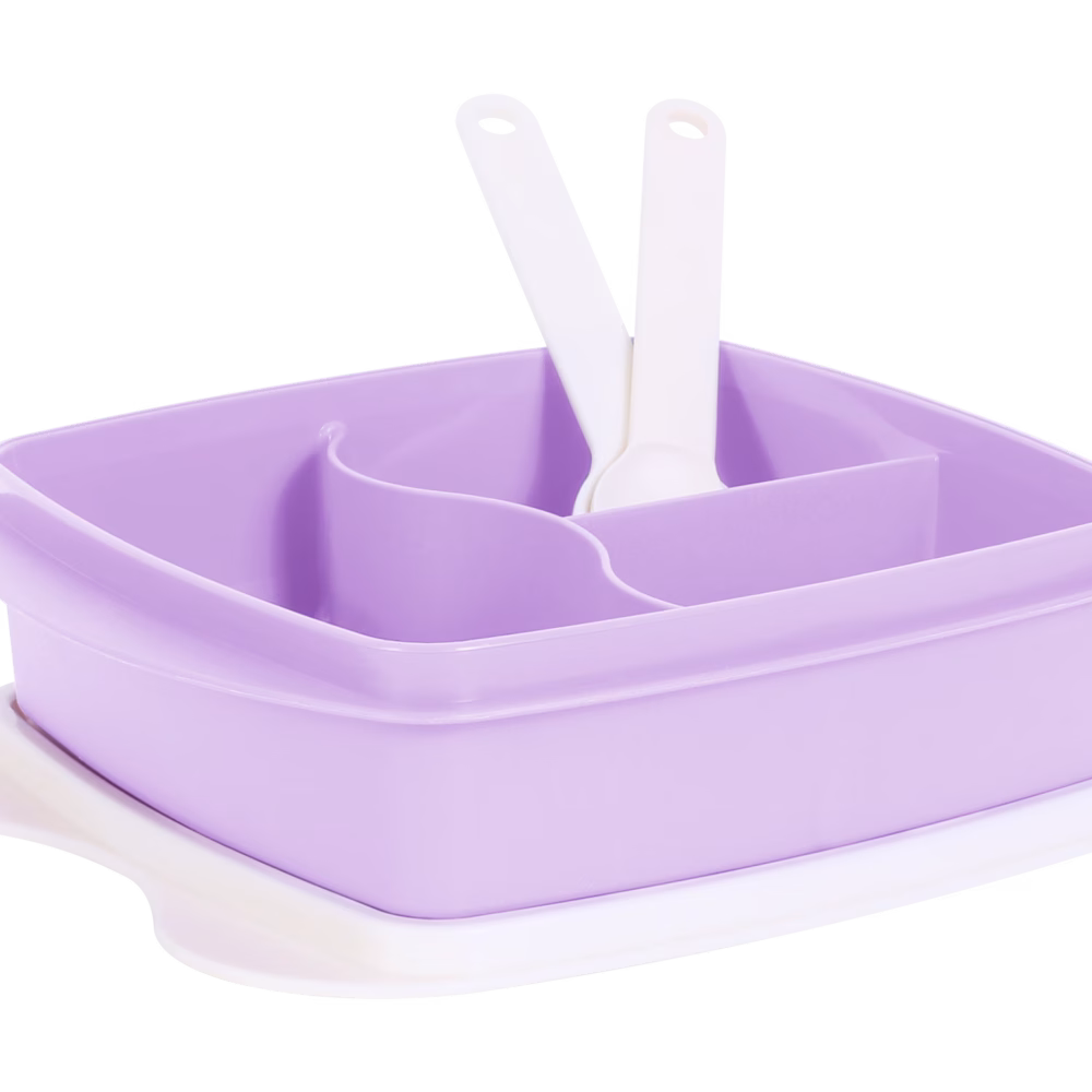 Port Merinde Compartimentat Luna 800 ml Mov pastel