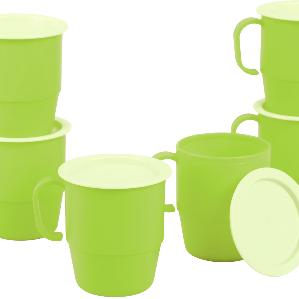 Set Cani Frutta cu capac lime (6 )