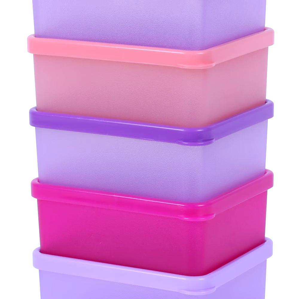 Set Recipiente Patrate Candy 220 ml (5 buc)